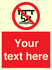 Custom Do not use watercraft in the vicinity of piers